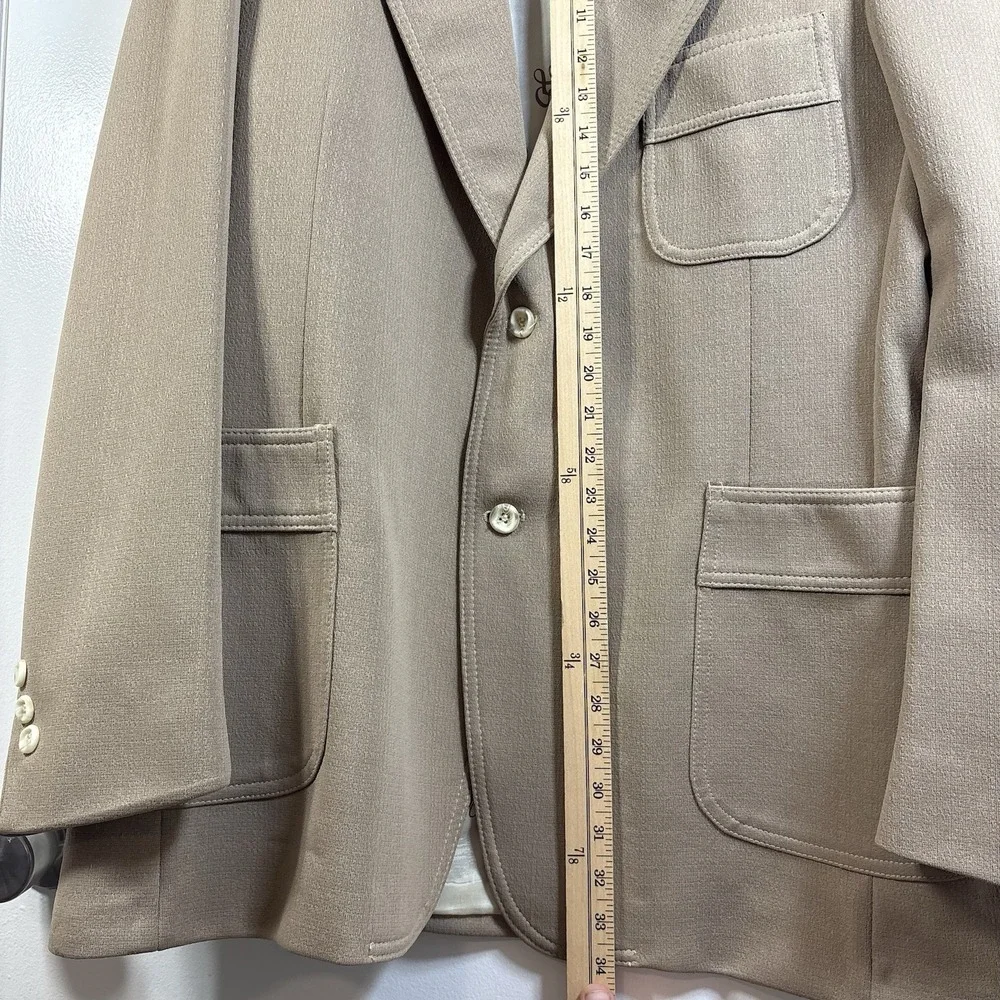 Levi's Panatela Beige Sport Coat Blazer 44R Vintage 90s 22